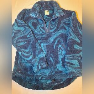 SO Swirl Pattern Sherpa- Blue